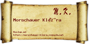 Morschauer Klára névjegykártya